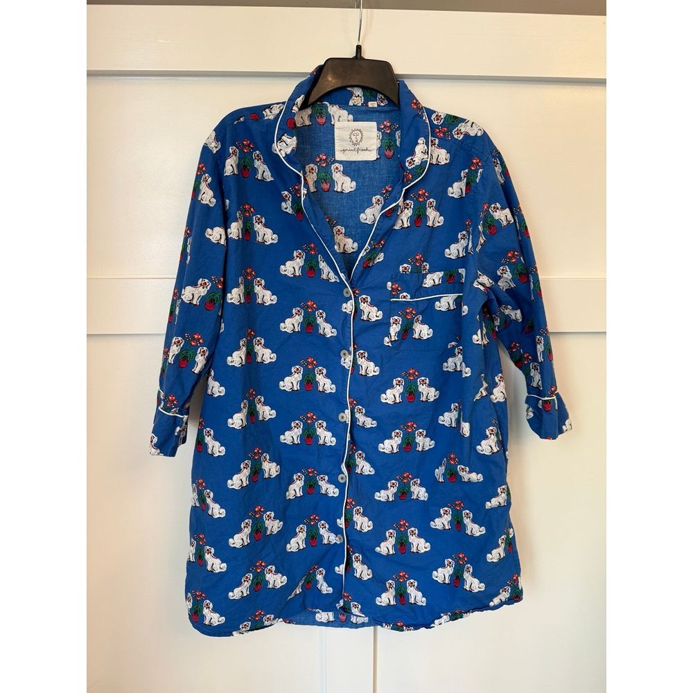 Print Fresh matching spaniels sleep shirt size medium EUC